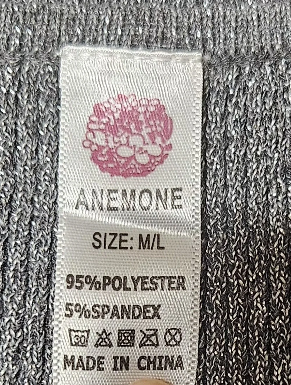 Anemone Metallic Ribbed Racerback Tank - Black - Picture 4 of 4